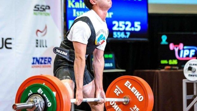 Испандияр Қайыржан пауэрлифтингтен әлем чемпионатында екінші орын алды