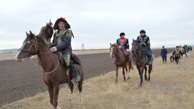 Қоянды аймағында бүркітшілер бәсекесі өтіп жатыр