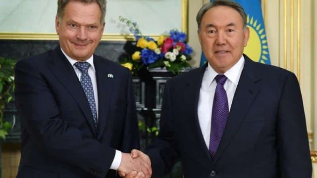 Нұрсұлтан Назарбаев Саули Ниинистені құттықтады