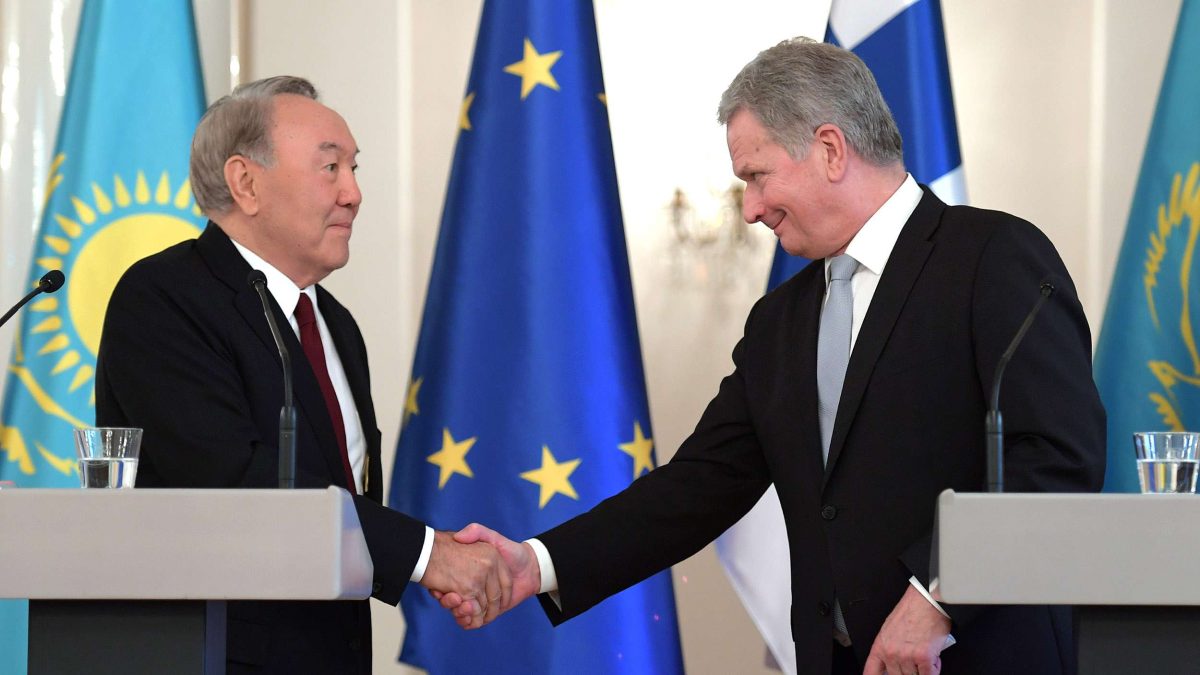 Нұрсұлтан Назарбаев пен Саули Ниинистё