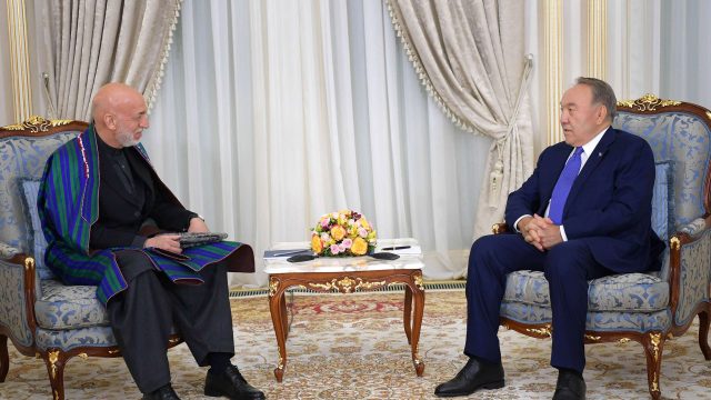 Нұрсұлтан Назарбаев пен Хамид Карзай қауіпсіздік мәселесін талқылады
