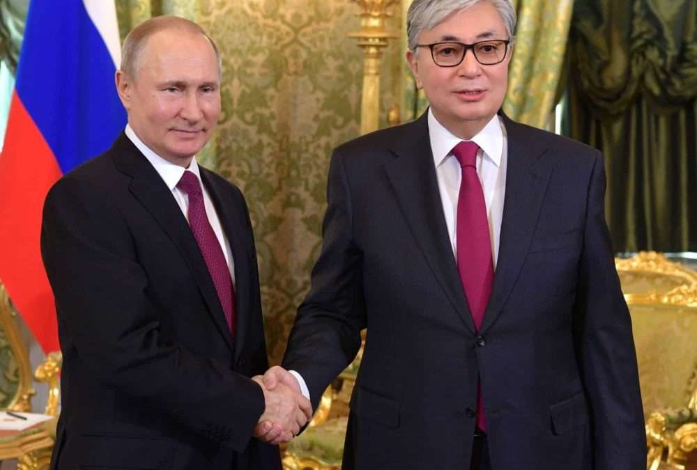 Қасым-Жомарт Тоқаев пен Владимир Путин