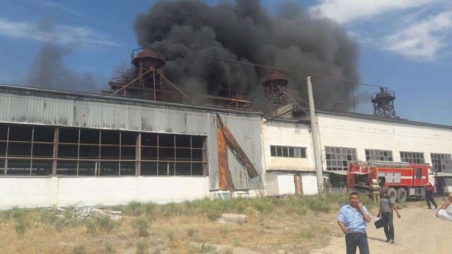 Арыста депо аумағындағы қойма өртенді
