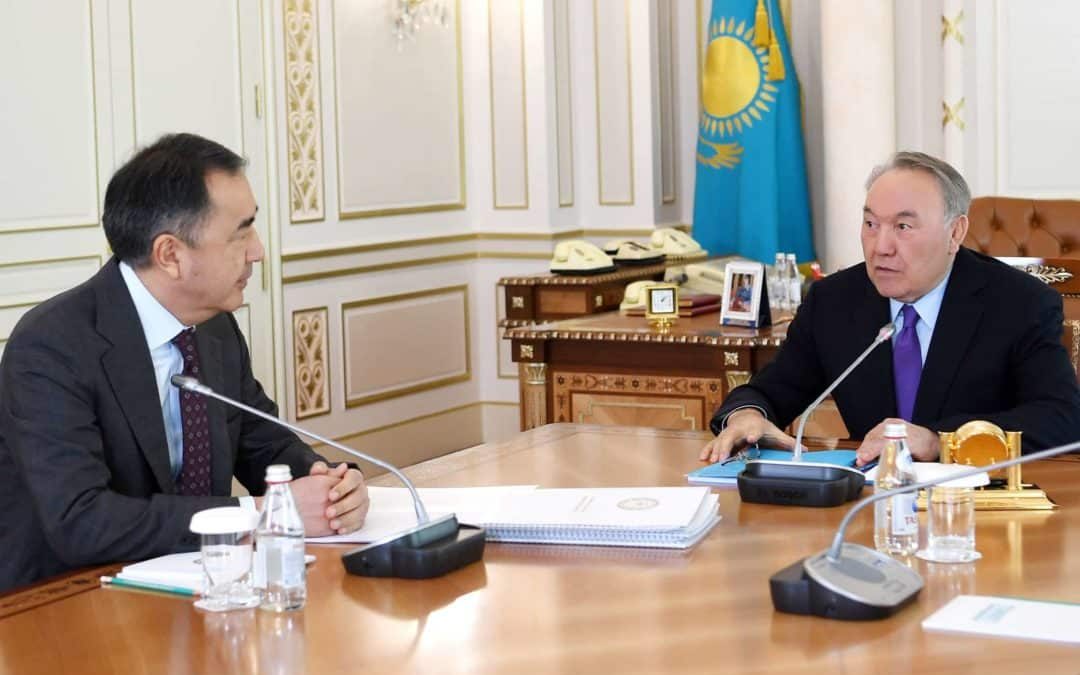 Нұрсұлтан Назарбаев пен Бақытжан Сағынтаев