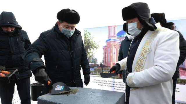 Атырауда Қайтпай сұлтан мешітінің іргетасы қаланды
