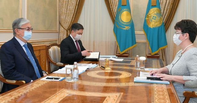 Мемлекет басшысы Наталья Годунованы қабылдады