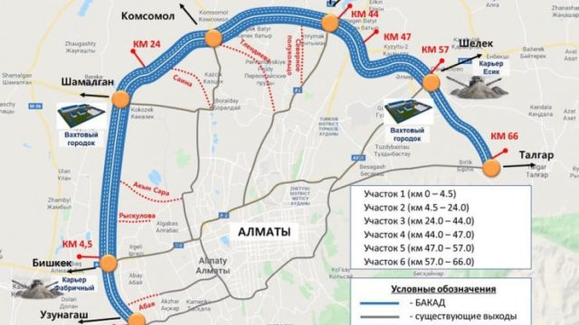 Үлкен Алматы айналма жолы 21 шілдеден бастап ақылы болады