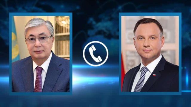 Мемлекет басшысы Польша президентімен телефон арқылы сөйлесті