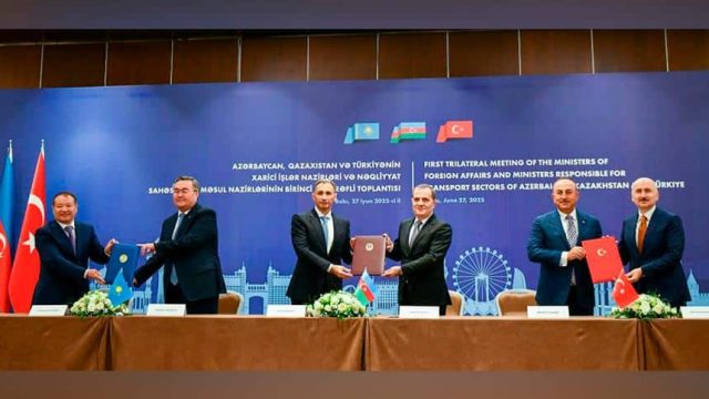 Қазақстан, Әзірбайжан және Түркия көлік-логистика мәселелерін талқылады
