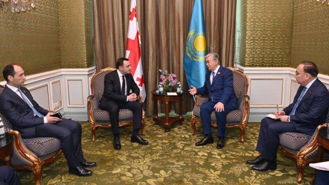 Президент Грузияның премьер-министрі Ираклий Гарибашвилимен кездесті