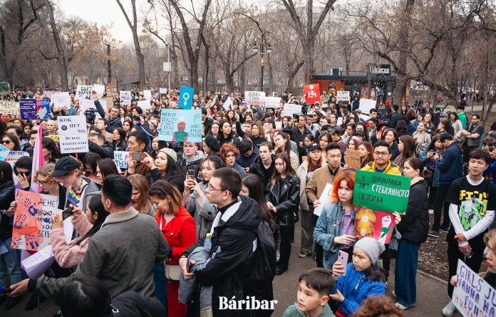 8 наурыз, митинг. плакат