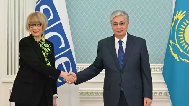 Мемлекет басшысы ЕҚЫҰ бас хатшысы Хельга Шмидпен кездесті