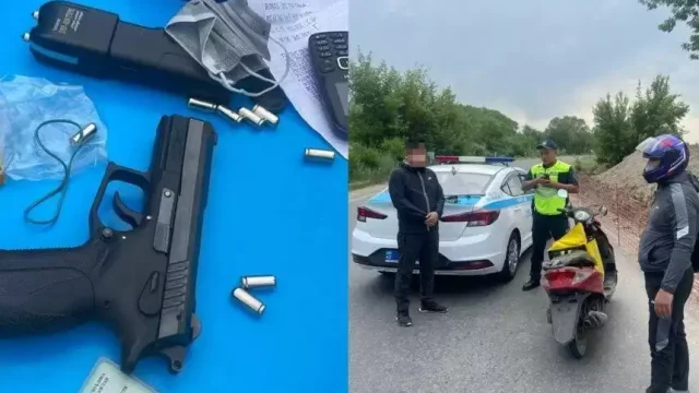 Алматыда екі курьерден тапанша мен оқ-дәрілер табылды