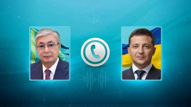 Қазақстан мен Украина президенттері телефон арқылы сөйлесті