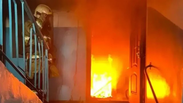 Алматыда өрт шыққан үйден 9 адам құтқарылды