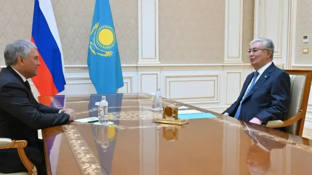 Қасым-Жомарт Тоқаев Ресей мемлекеттік думасының төрағасын қабылдады