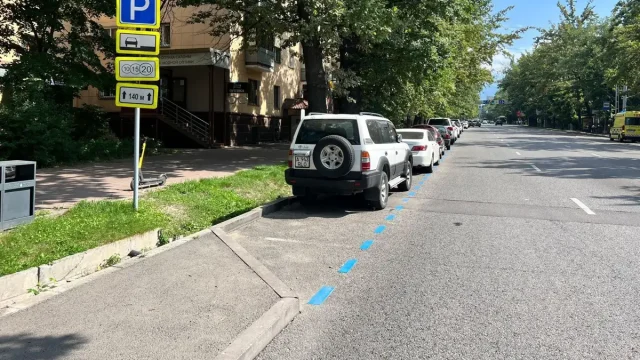 Алматы көшелерінде көк түсті жол белгісі пайда болды