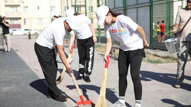 «Таза Қазақстан»: Түркістанда экологиялық акция аясында жалпыхалықтық сенбілік өтті
