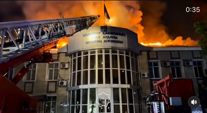 өрт, Шымкент, әкімдік
