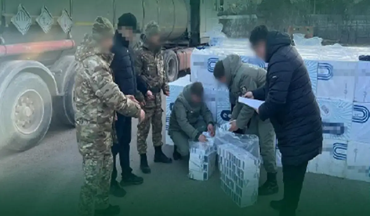 Қазақстанға 150 мың қорап темекіні заңсыз өткізбек болғандар ұсталды