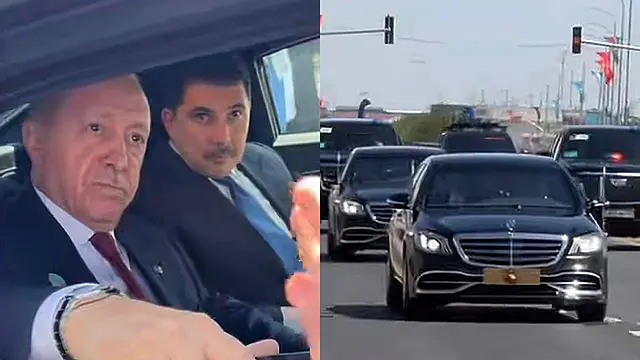 Ердоған Түркістанда кортежін тоқтатып, халықпен амандасты