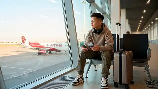 Кәмелетке толмаған жолаушылардың жеке ұшуы: FlyArystan рейстеріндегі ережелер